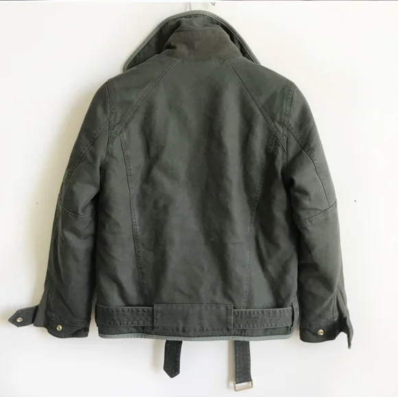 NEW Zadig & Voltaire Olive Green Kawa Parka Jacket SMALL - Picture 4 of 8